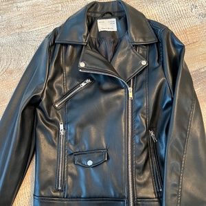 Black Faux leather jacket from Zara